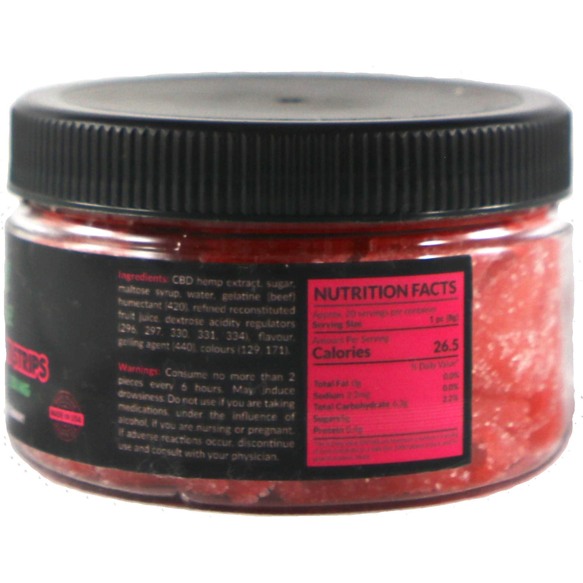 Strawberry Strips PremeZ CBD Gummies Jars