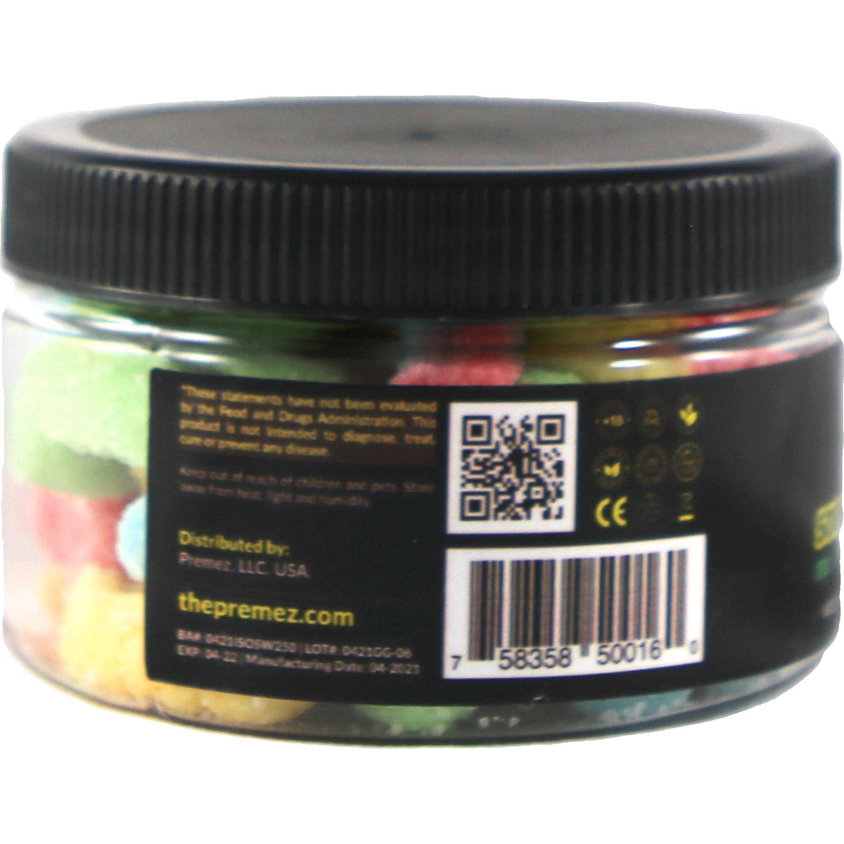 Sour Worms PremeZ CBD Gummies Jars